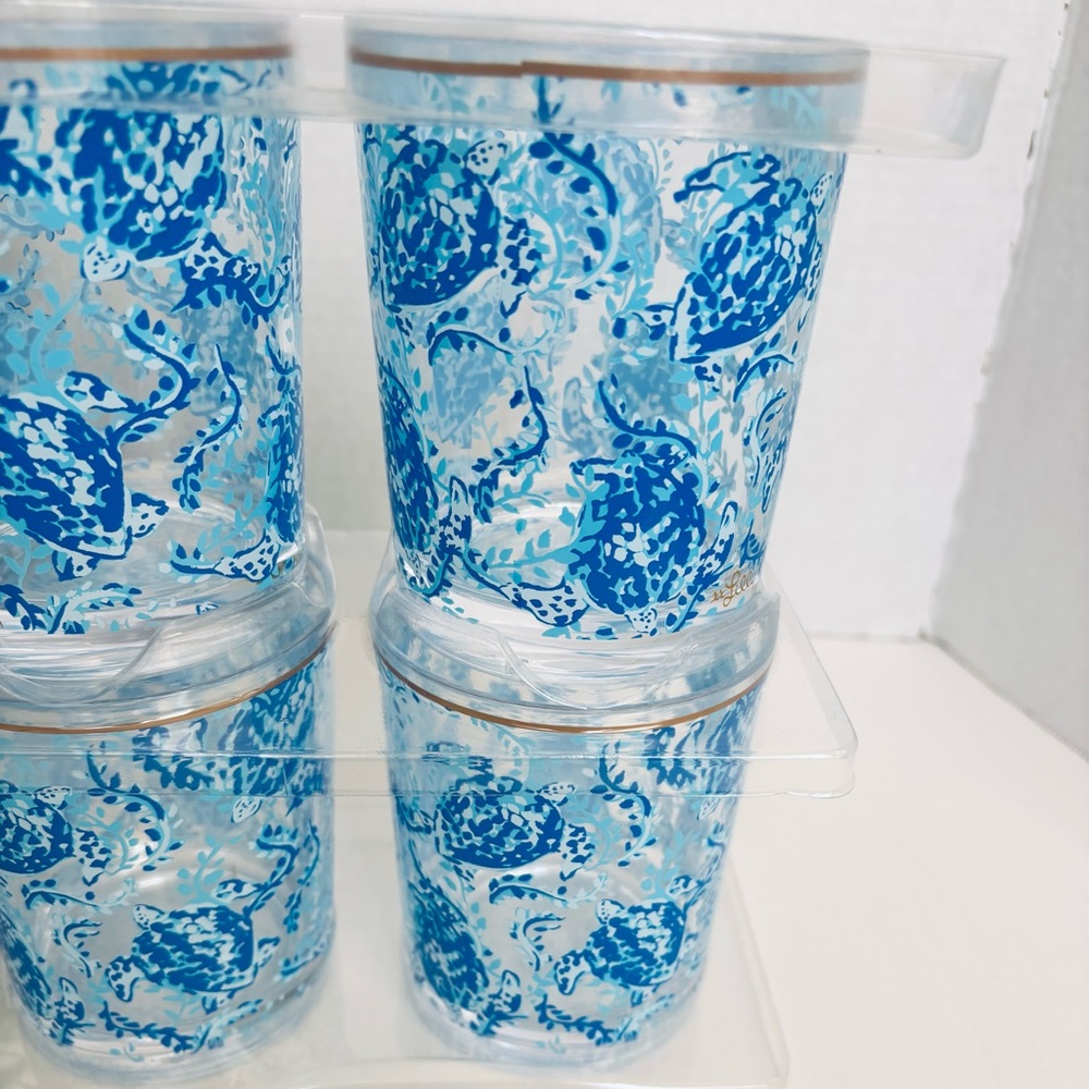 Lilly Pulitzer Turtley Awesome Lowball Tumblers Set - Picture 2 of 6